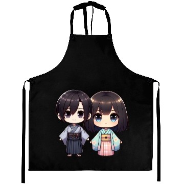 Discover Chibi Kawaii Traditional Kimono Duo Aprons