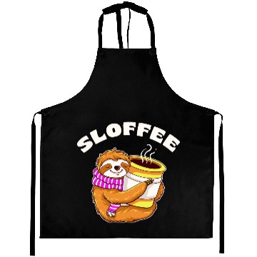 Discover Sloffee Sloth Coffee Lover Design  Aprons