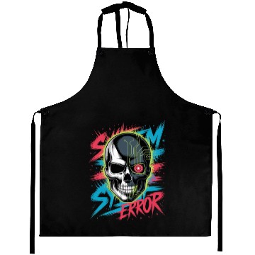 Discover Cyber Skull Horror Graphic Aprons Design