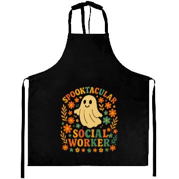 Discover Spooktacular Social Worker Design Aprons