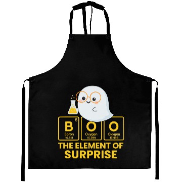 Discover Funny Cute Chemistry Ghost with Periodic Table Aprons