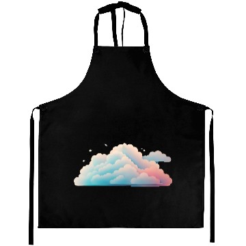Discover Pastel Cloudscape Abstract Design Aprons