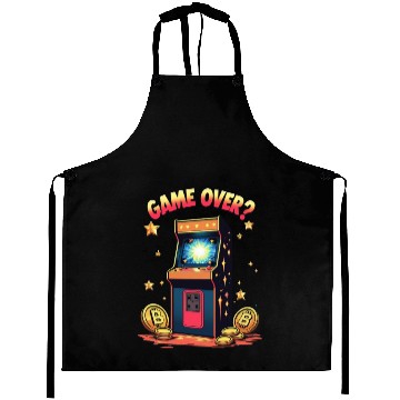 Discover Retro Arcade Game Over Illustration Aprons