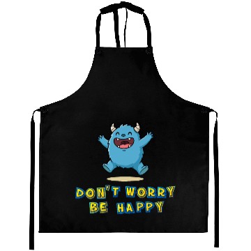 Discover Playful Monster with Positive Message Aprons