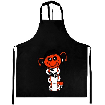 Discover Gamer caterpillar nerd gaming controller consol Aprons
