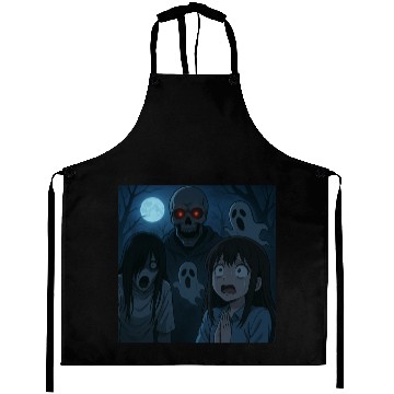 Discover Haunted Nightmare Anime Horror Design Aprons