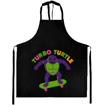 Discover Galactic Turtle Skateboard Design Aprons