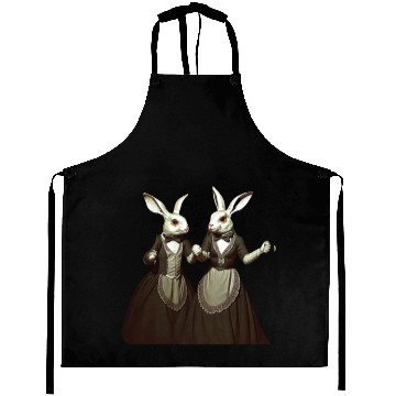 Discover Elegant Rabbit Couple Costume Design Aprons