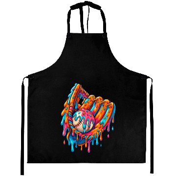 Discover Baseball Drip Ice Cream Sprinkles Baseball Glove  Aprons