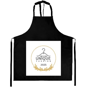 Discover Black And Gold Minimalist Fashion Logo Aprons