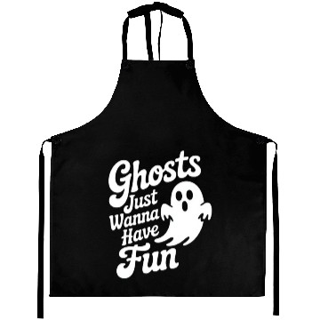 Discover Whimsical Ghost Funny Quote Design Aprons