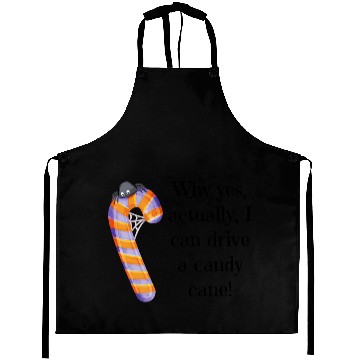 Discover Funny Quote Halloween Candy Cane with Spider Aprons