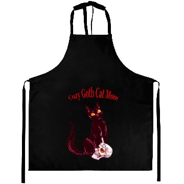Discover Cozy Gothic Cat Mom Aprons