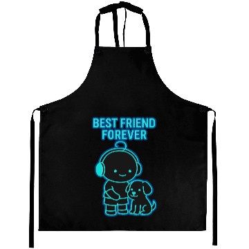 Discover Best Friend Forever Neon Illustration Aprons