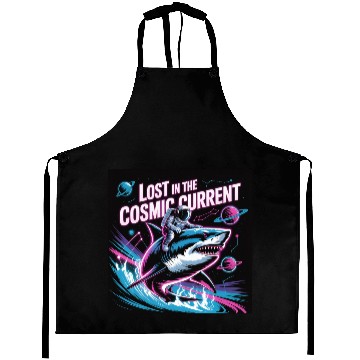 Discover Cosmic Shark Astronaut Adventure Aprons