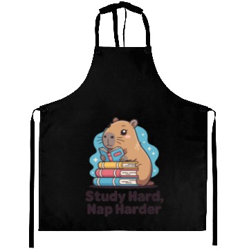 Discover Cute Hamster Reading with Books Aprons