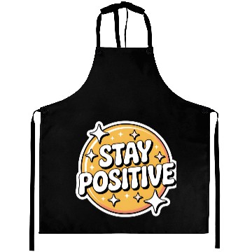 Discover Positive Vibes Motivational Sticker Aprons