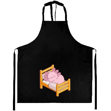 Discover Cute Sleepy Dream axolotl Design Aprons