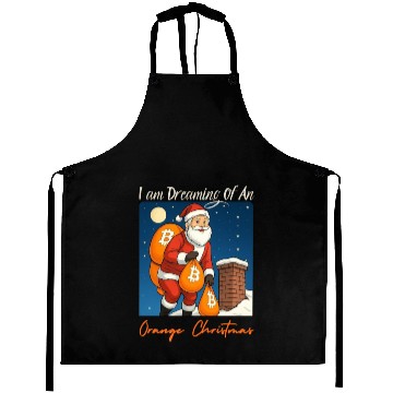 Discover Crypto BITCOIN Santa Christmas Design Aprons