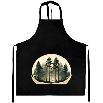 Discover Mystical Forest Circle Design Aprons