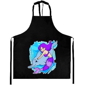 Discover Dolphin with Mermaid Aprons