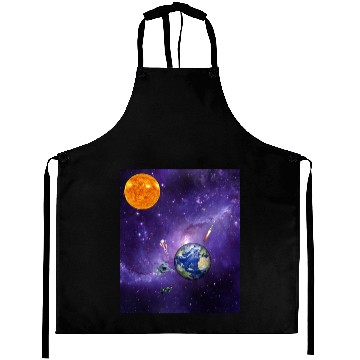 Discover Cosmic Space Adventure Design Aprons