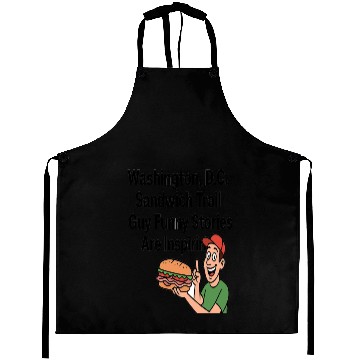 Discover Washington DC Sandwich Throw Guy  Aprons