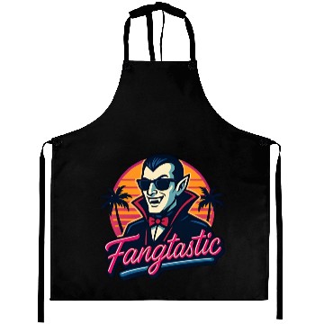 Discover Fangtastic – Retro Vampire Neon Style Aprons
