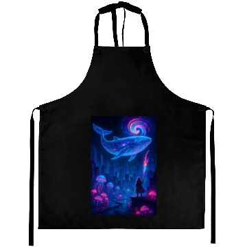 Discover cosmic-city-dreams-galactic-whale-nightscape Aprons