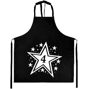 Discover Birthday Stars and Number 4 Aprons
