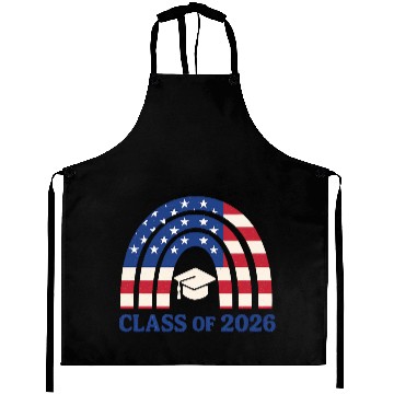 Discover Senior 2026 | Graduation Class of 2026 Blue Design Aprons