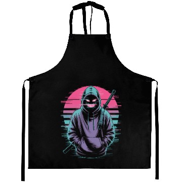 Discover Glitch Ninja Katana Streetwear Futuristic Aprons