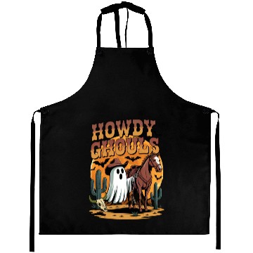 Discover Howdy Ghouls Cowboy Ghost Halloween Aprons