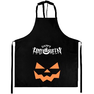 Discover Spooky Jack-O-Lantern Halloween Design Aprons