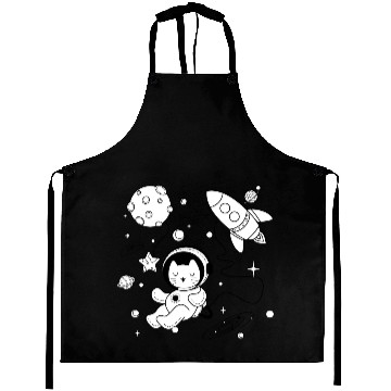 Discover Cosmic Kitty in Space Adventure Aprons