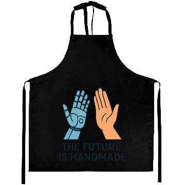 Discover The Future Is Handmade – Human & Robot High Five T Aprons
