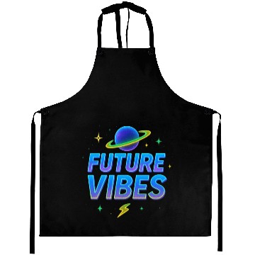 Discover Future Vibes Neon Planet Design Aprons