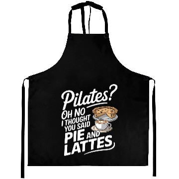 Discover Pie and Latte Humor Design Aprons
