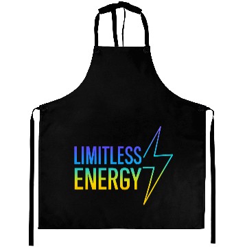 Discover Limitless Energy Neon Typography Aprons
