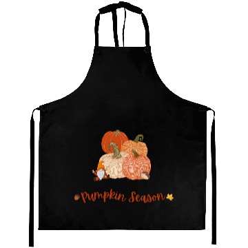 Discover Autumn Pumpkin Harvest Illustration Aprons