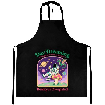 Discover Space Dreamer Astronaut Mushroom Patch Aprons