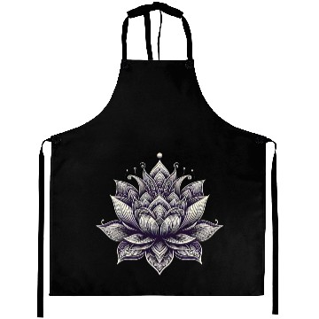 Discover Intricate Lotus Mandala Design Aprons