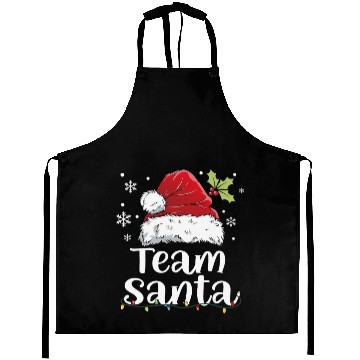 Discover Team Santa Holiday Christmas Design Aprons