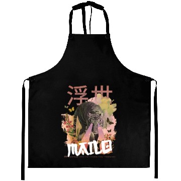 Discover Mystical Tiger with Kanji & Boy Name MAILO Aprons