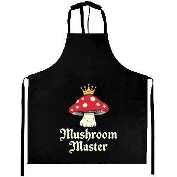 Discover Mushroom King Crown Graphic Aprons