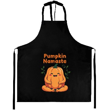 Discover Pumpkin Namaste Autumn Design Aprons