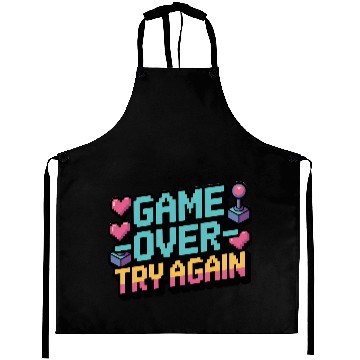 Discover Game Over Try Again Quote Aprons