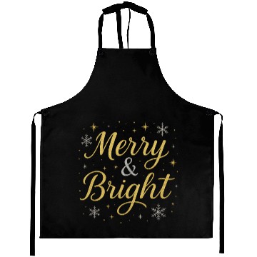 Discover Festive Merry and Bright Holiday Design Aprons