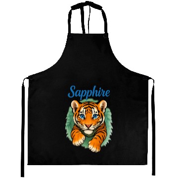 Discover Vivid Tiger Cub Illustration - Sapphire Aprons