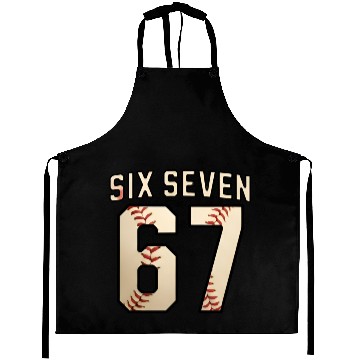 Discover Six Seven 67 Funny Meme Aprons